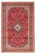 Bordered  Traditional Red Area rug 5x8 Persian Hand-knotted 373706