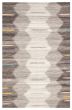 Contemporary/Modern  Transitional Grey Area rug 5x8 Turkish Flat-Weave 374893