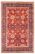 Bordered  Traditional Red Area rug 5x8 Indian Hand-knotted 377619
