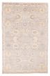 Bordered  Transitional Grey Area rug 5x8 Indian Hand-knotted 378026