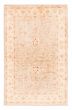 Bordered  Traditional Ivory Area rug 3x5 Afghan Hand-knotted 379382