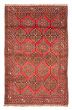 Bordered  Traditional Red Area rug 3x5 Afghan Hand-knotted 380401