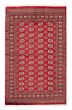 Bordered  Tribal Red Area rug 5x8 Pakistani Hand-knotted 381991