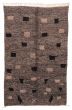Moroccan  Tribal Ivory Area rug 5x8 Moroccan Hand-knotted 383123