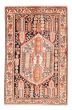 Bordered  Tribal Blue Area rug 5x8 Persian Hand-knotted 383326