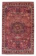 Bordered  Vintage/Distressed Red Area rug 6x9 Persian Hand-knotted 385010
