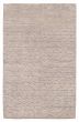 Carved  Transitional Grey Area rug 5x8 Indian Hand-knotted 387227