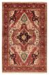 Geometric  Traditional Ivory Area rug 5x8 Indian Hand-knotted 391711