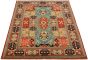 Bordered  Traditional Brown Area rug 4x6 Afghan Hand-knotted 304935