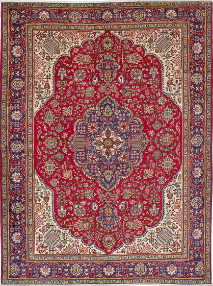 Vintage Red Area rug 9x12 Persian Hand-knotted 222834