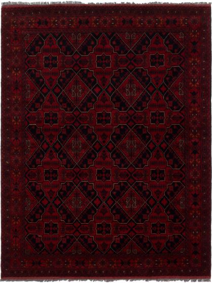 Traditional  Tribal Red Area rug 5x8 Afghan Hand-knotted 243959