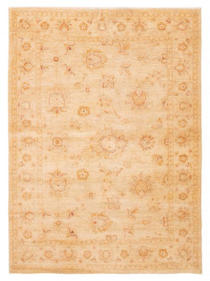 Traditional  Transitional Ivory Area rug 5x8 Afghan Hand-knotted 391708