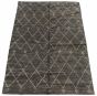 Moroccan  Transitional Grey Area rug 5x8 Indian Hand-knotted 306430