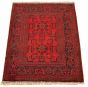 Bordered  Tribal Red Area rug 3x5 Afghan Hand-knotted 329266