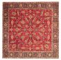 Bordered  Traditional Red Area rug Square Persian Hand-knotted 371429