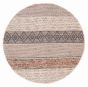 Braided  Transitional Ivory Area rug Round Indian Braid weave 390393