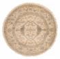 Traditional  Transitional Ivory Round Round Indian Hand-knotted 415990