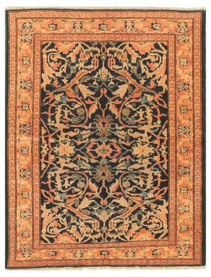 Bordered  Traditional Blue Area rug 3x5 Afghan Hand-knotted 318081