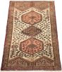 Bordered  Traditional Ivory Area rug 3x5 Persian Hand-knotted 297726