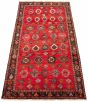 Bordered  Tribal Red Area rug Unique Turkish Hand-knotted 320126