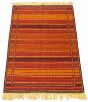 Turkish Ottoman Kashkoli 3'3" x 5'1" Flat-Weave Wool Tapestry Kilim 