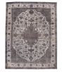 Bordered  Transitional Grey Area rug 9x12 Turkish Hand-knotted 342225