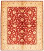 Bordered  Traditional Red Area rug 6x9 Pakistani Hand-knotted 362545