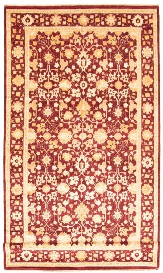 Bordered  Traditional Red Runner rug 17-ft-runner Afghan Hand-knotted 330338