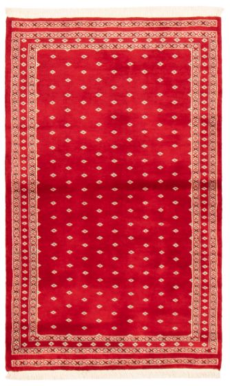 Bordered  Tribal Red Area rug 3x5 Pakistani Hand-knotted 359375