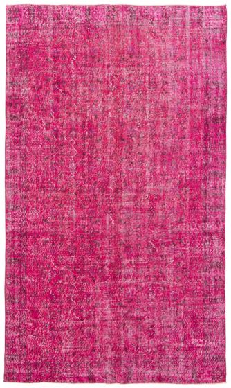 Bordered  Transitional Pink Area rug 5x8 Turkish Hand-knotted 362109