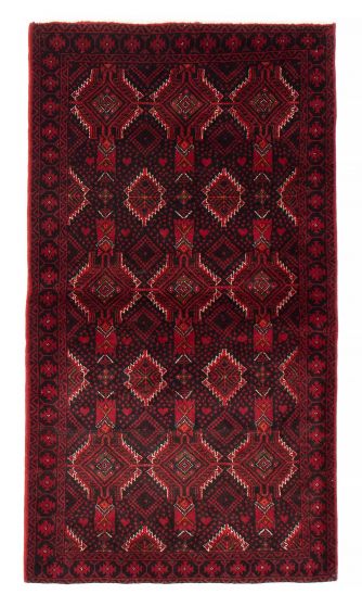 Bordered  Tribal Black Area rug 3x5 Persian Hand-knotted 381545