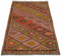 Bordered  Geometric Red Area rug Unique Turkish Flat-Weave 291786