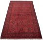 Bordered  Tribal Red Area rug 6x9 Afghan Hand-knotted 305666