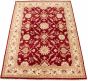 Bordered  Traditional Red Area rug 5x8 Afghan Hand-knotted 330461