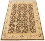 Bordered  Traditional Brown Area rug 6x9 Afghan Hand-knotted 331443