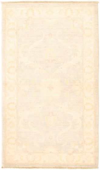 Bordered  Traditional Grey Area rug 3x5 Pakistani Hand-knotted 318332