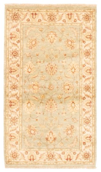 Bordered  Traditional Blue Area rug 3x5 Pakistani Hand-knotted 362293