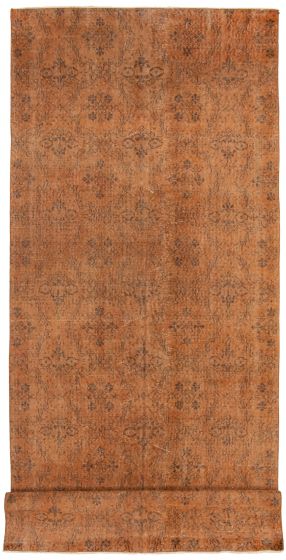 Overdyed  Transitional Brown Area rug Unique Turkish Hand-knotted 361391