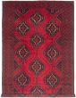 Bordered  Tribal Red Area rug 8x10 Afghan Hand-knotted 301032