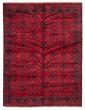 Bordered  Tribal Red Area rug 5x8 Afghan Hand-knotted 325883