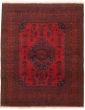 Bordered  Traditional Red Area rug 4x6 Afghan Hand-knotted 325970