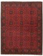 Bordered  Traditional Red Area rug 5x8 Afghan Hand-knotted 325987