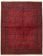 Bordered  Tribal Red Area rug 4x6 Afghan Hand-knotted 328866