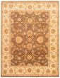 Bordered  Traditional Brown Area rug 6x9 Pakistani Hand-knotted 330621