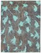 Carved  Transitional Blue Area rug 8x10 Turkish Hand-knotted 332347