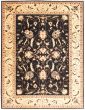 Bordered  Traditional Black Area rug 10x14 Afghan Hand-knotted 339190