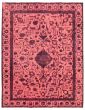 Bordered  Transitional Pink Area rug 6x9 Turkish Hand-knotted 342156