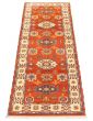 Indian Royal Kazak 2'10" x 9'8" Hand-knotted Wool Rug 