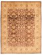 Bordered  Traditional Brown Area rug 6x9 Afghan Hand-knotted 346336