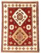 Bordered  Traditional Brown Area rug 4x6 Indian Hand-knotted 346392